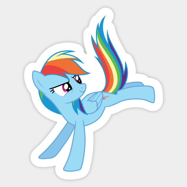 Rainbow Dash buck Sticker by CloudyGlow